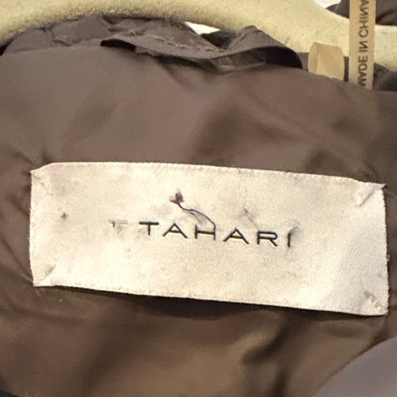 Tahari Quilted Brown Trench Coat - Picture 4 of 4